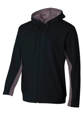 A4 Mens Full Zip Color Block Fleece Hoodie