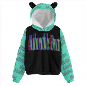 Adorable Brat Kid’s Borg Fleece Hoodie With Ears