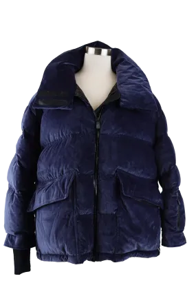 Atena Velour Down Puffer Jacket