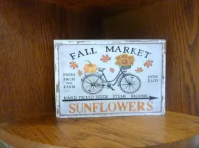 Fall wood signs, Wood signs and shelf sitter. wood wall art, Farmhouse decor, Fall Sunflower sign