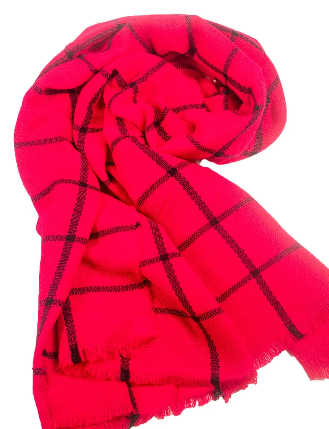 iB-iP Women's Warm Plaid Cute Long Female Large Tartan Wraps Scarf