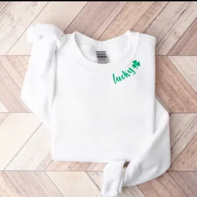 Minimalist Lucky St. Patrick's Day Sweatshirt