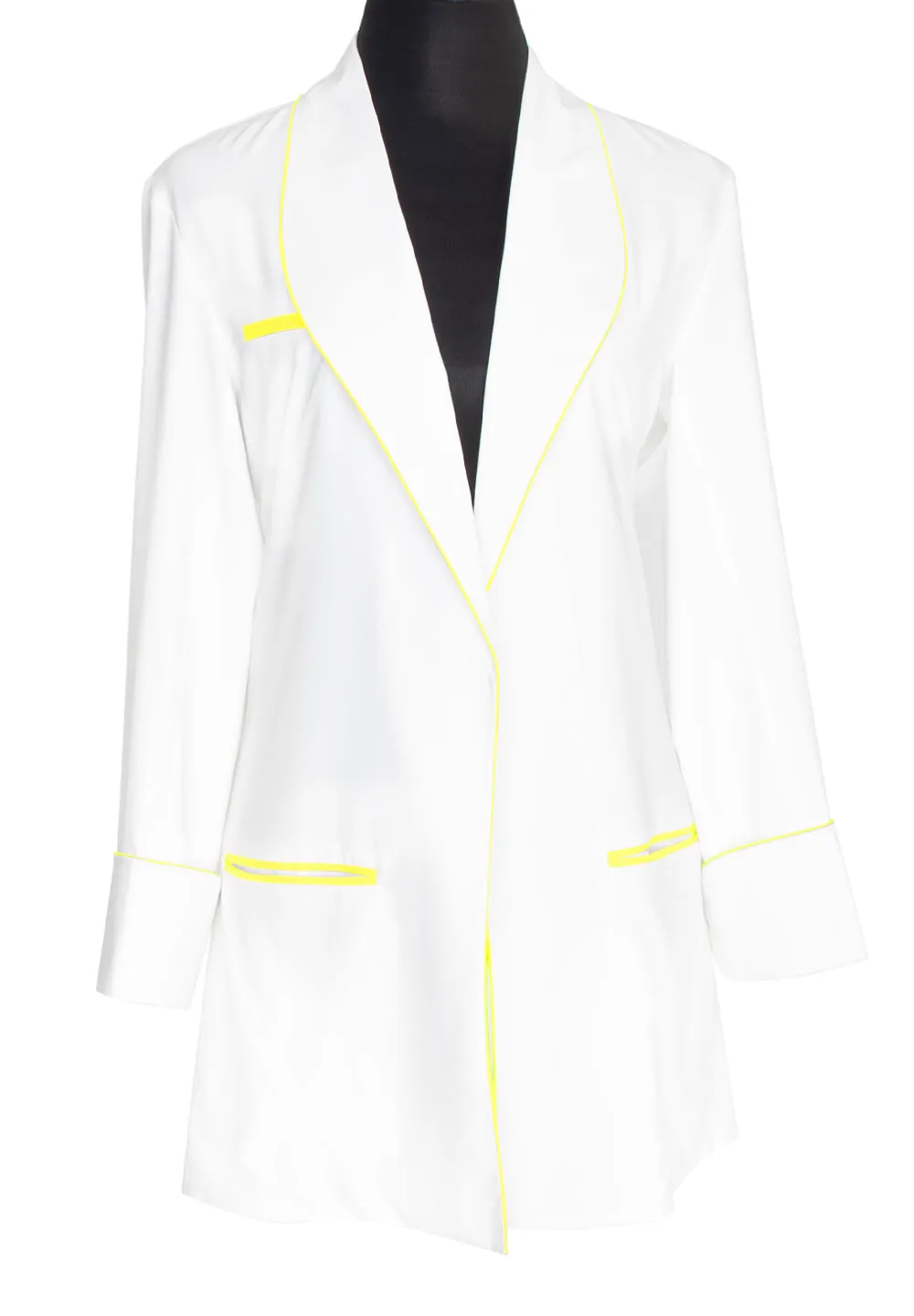 Monochrome - White Blazer (Neon Yellow)