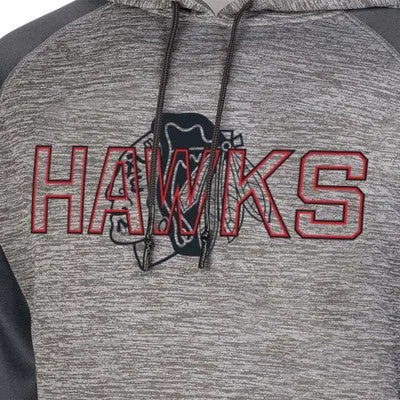 New - NHL Chicago Blackhawks Men's Gray Performance Hooded Sweatshirt - S