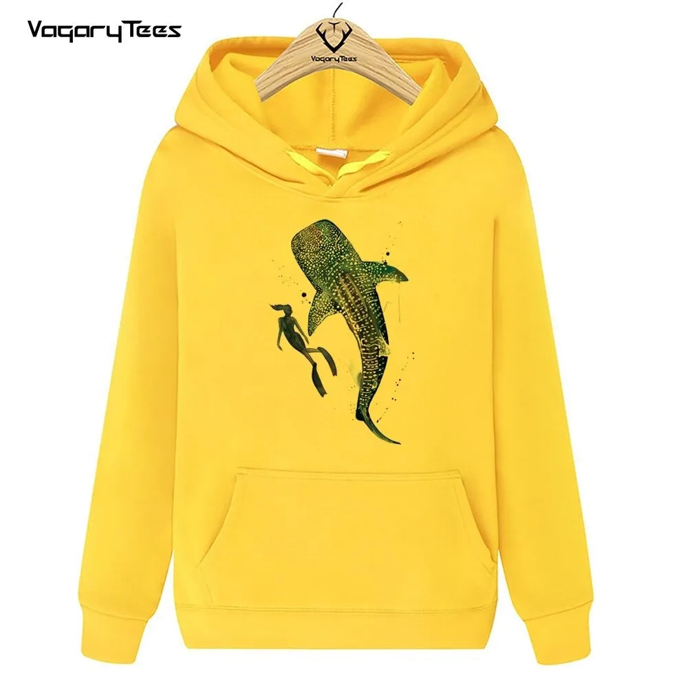 Scuba diving Hoodie Unisex | Whale Shark & Diver Collage