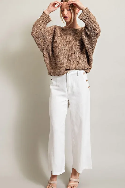 TEEK - Mocha Loose Fit Knit Sweater