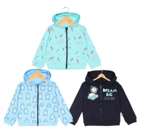 Zipper Jacket Combo of 3 - Cute Cactus, Happy Penguin and Dream Big